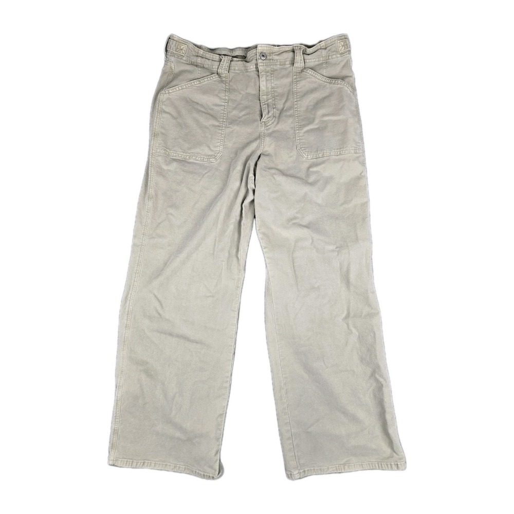 American Eagle Outfitters Stovepipe Pants Womens 16 Green Cotton Khakis Straight